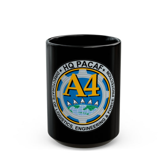 HQ PACAF A4 (U.S. Air Force) Black Coffee Mug-15oz-The Sticker Space