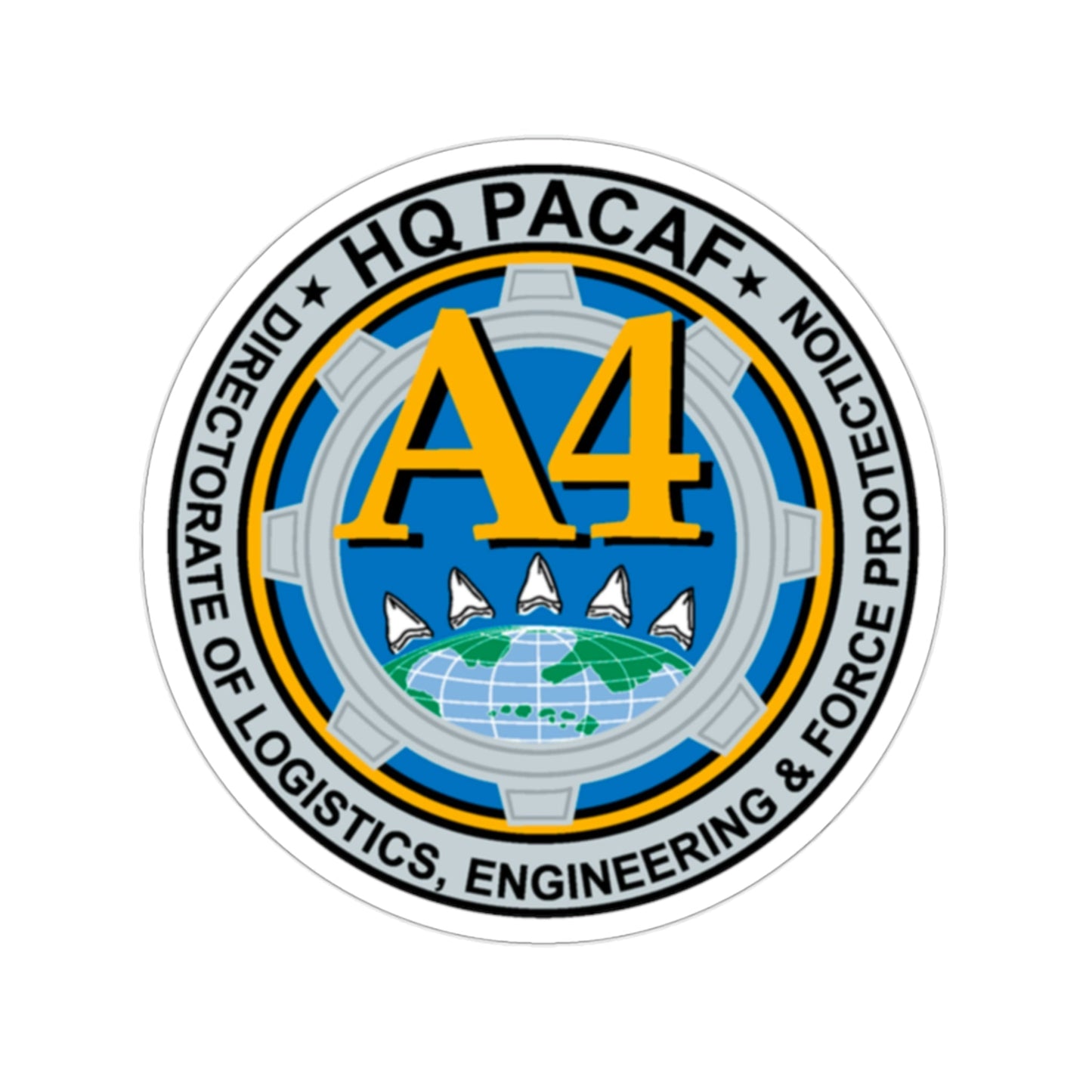 HQ PACAF A4 (U.S. Air Force) STICKER Vinyl Die-Cut Decal-2 Inch-The Sticker Space