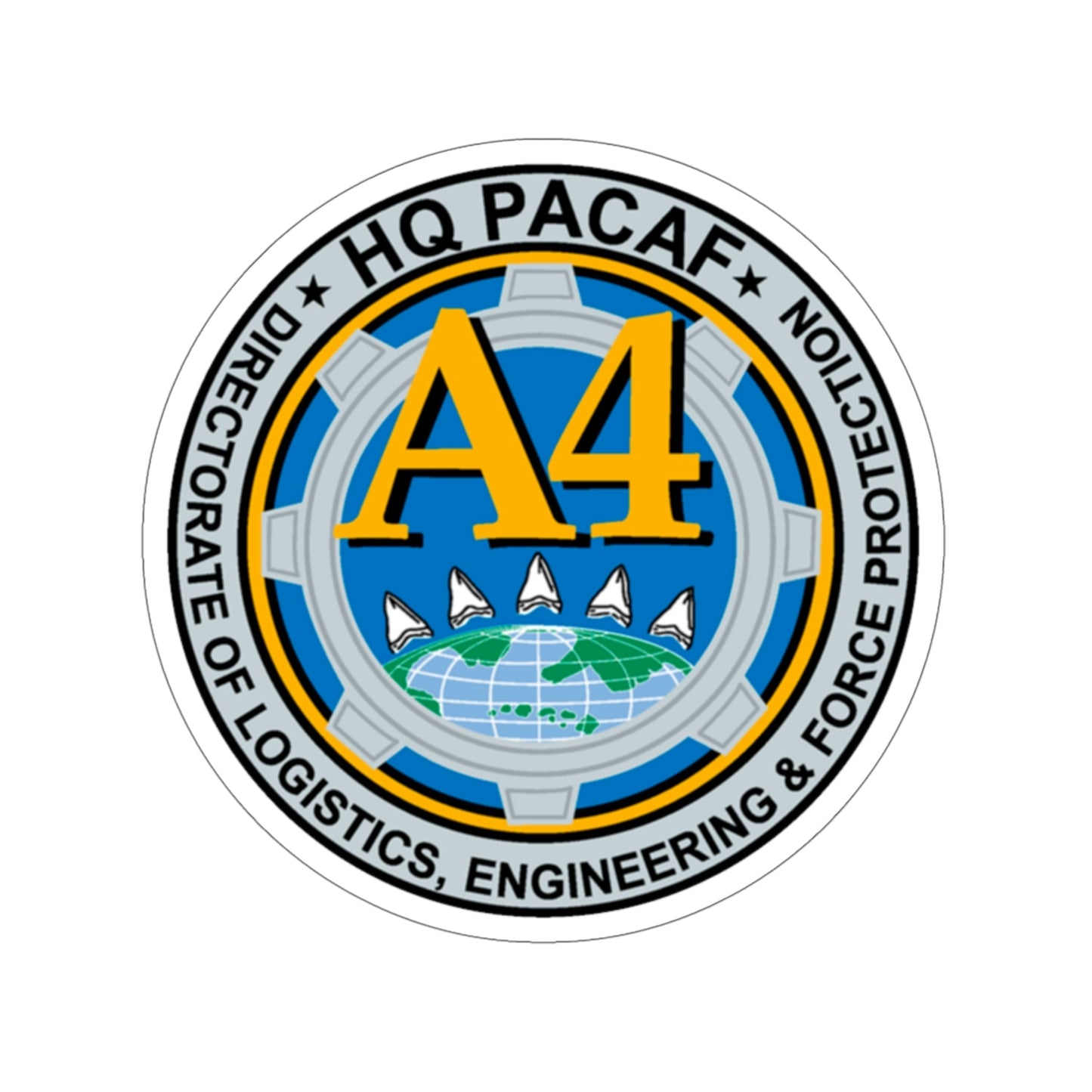 HQ PACAF A4 (U.S. Air Force) STICKER Vinyl Die-Cut Decal-6 Inch-The Sticker Space