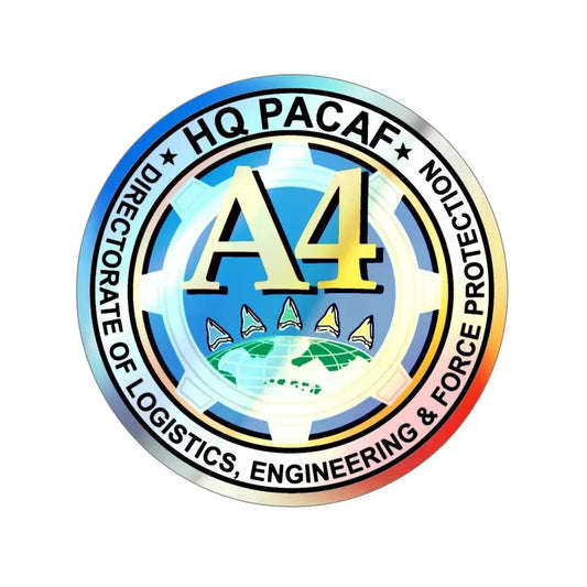 HQ PACAF A4 (U.S. Air Force) Holographic STICKER Die-Cut Vinyl Decal 6 Inch Holographic - The Sticker Space