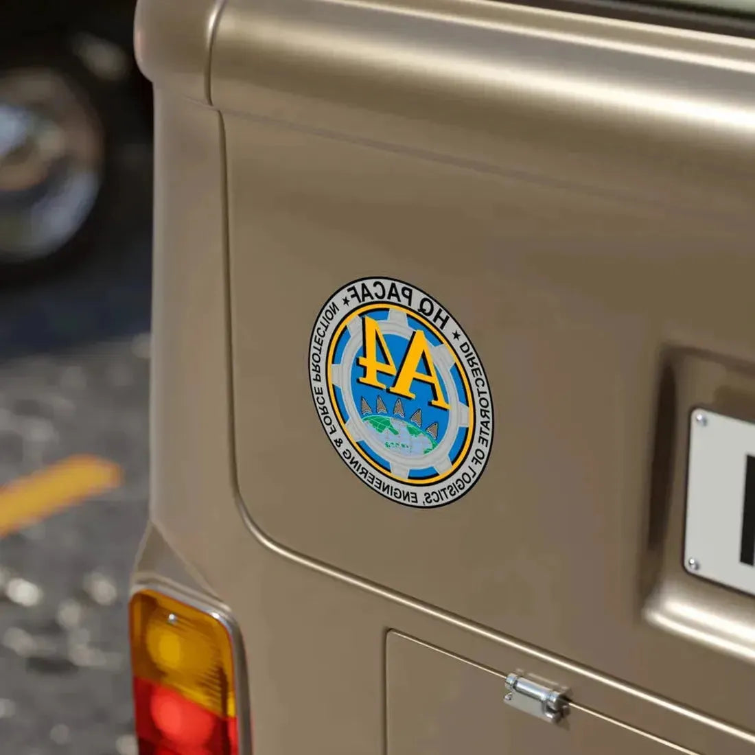 HQ PACAF A4 (U.S. Air Force) REVERSE PRINT Transparent Die-Cut STICKER - The Sticker Space