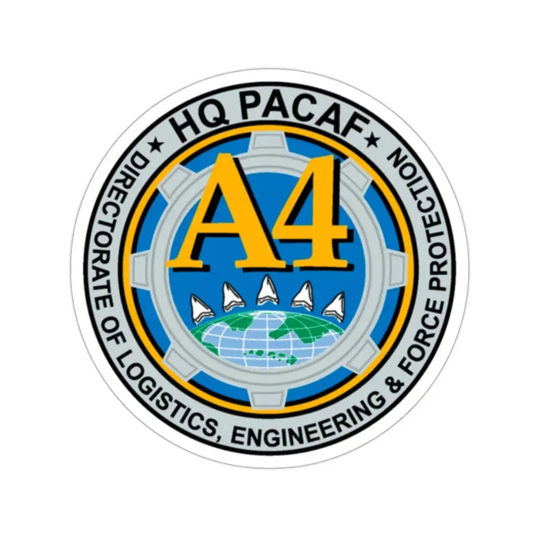 HQ PACAF A4 (U.S. Air Force) STICKER Vinyl Die-Cut Decal 2 Inch - The Sticker Space