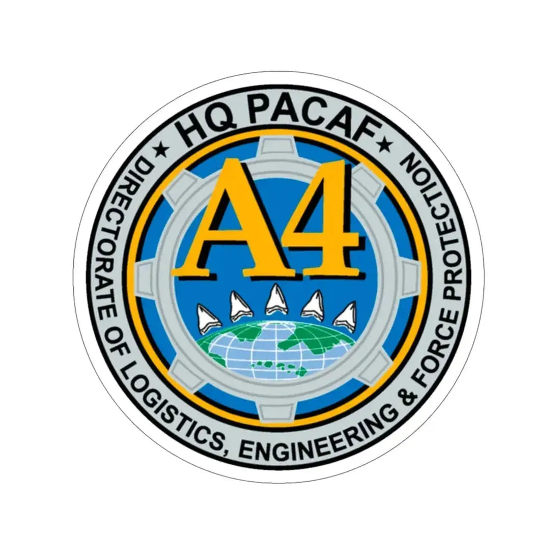 HQ PACAF A4 (U.S. Air Force) STICKER Vinyl Die-Cut Decal 6 Inch - The Sticker Space