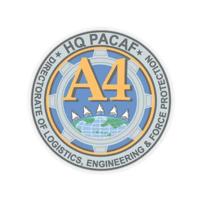HQ PACAF A4 (U.S. Air Force) STICKER Vinyl Kiss-Cut Decal 3 Inch Transparent - The Sticker Space