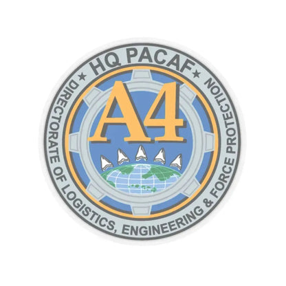 HQ PACAF A4 (U.S. Air Force) STICKER Vinyl Kiss-Cut Decal 6 Inch Transparent - The Sticker Space
