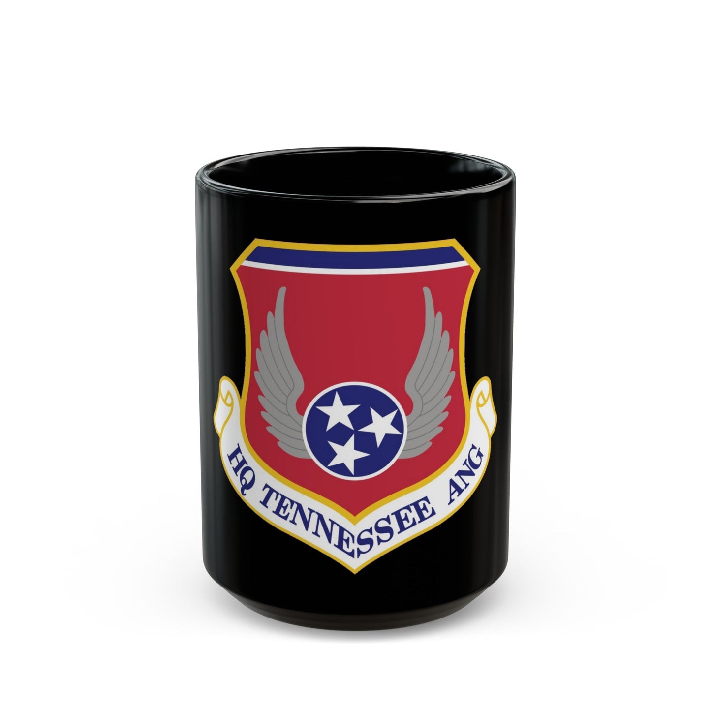 HQ Tennessee Air National Guard (U.S. Air Force) Black Coffee Mug-15oz-The Sticker Space