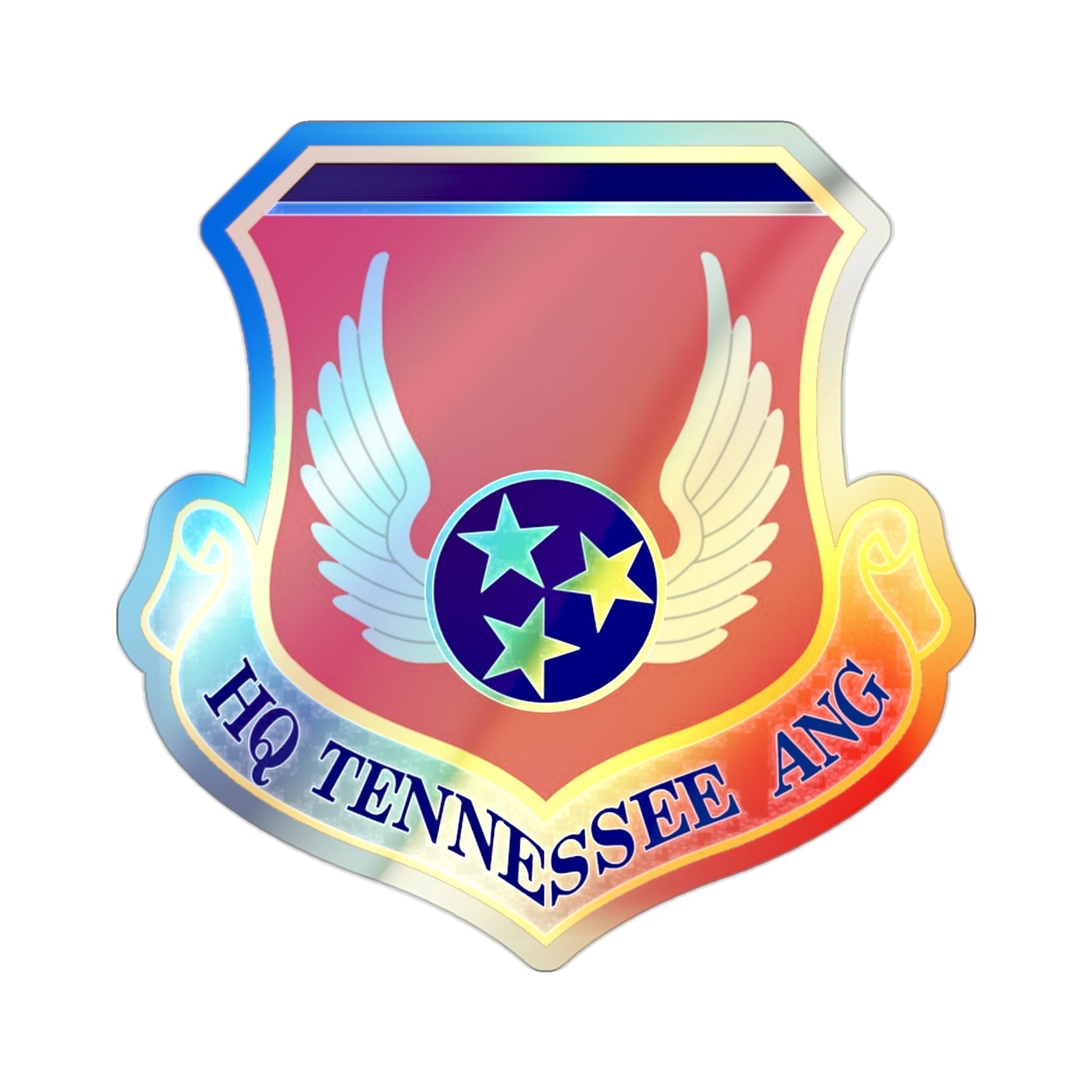 HQ Tennessee Air National Guard (U.S. Air Force) Holographic STICKER Die-Cut Vinyl Decal-2 Inch-The Sticker Space