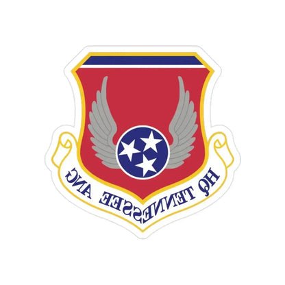 HQ Tennessee Air National Guard (U.S. Air Force) REVERSE PRINT Transparent Die-Cut STICKER 2 Inch Die-Cut Transparent - The Sticker Space