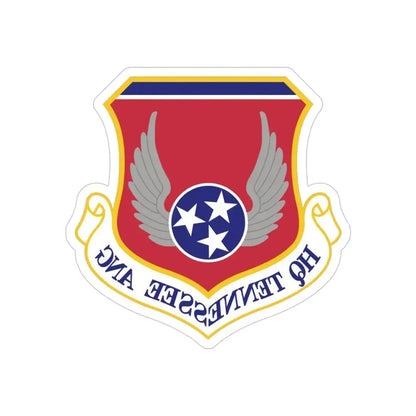 HQ Tennessee Air National Guard (U.S. Air Force) REVERSE PRINT Transparent Die-Cut STICKER 4 Inch Die-Cut Transparent - The Sticker Space