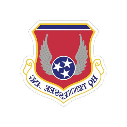 HQ Tennessee Air National Guard (U.S. Air Force) REVERSE PRINT Transparent Die-Cut STICKER 5 Inch Die-Cut Transparent - The Sticker Space