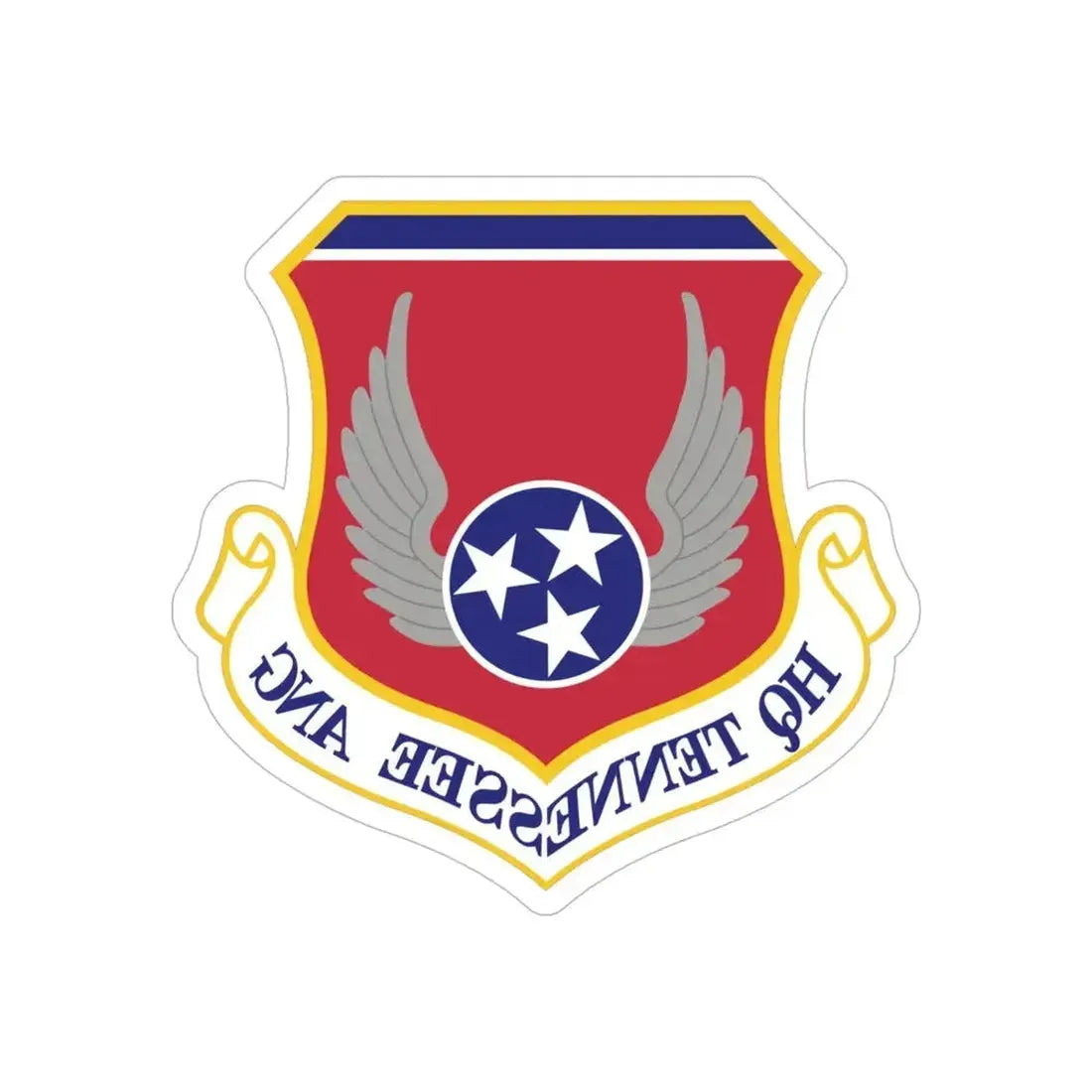 HQ Tennessee Air National Guard (U.S. Air Force) REVERSE PRINT Transparent Die-Cut STICKER - The Sticker Space