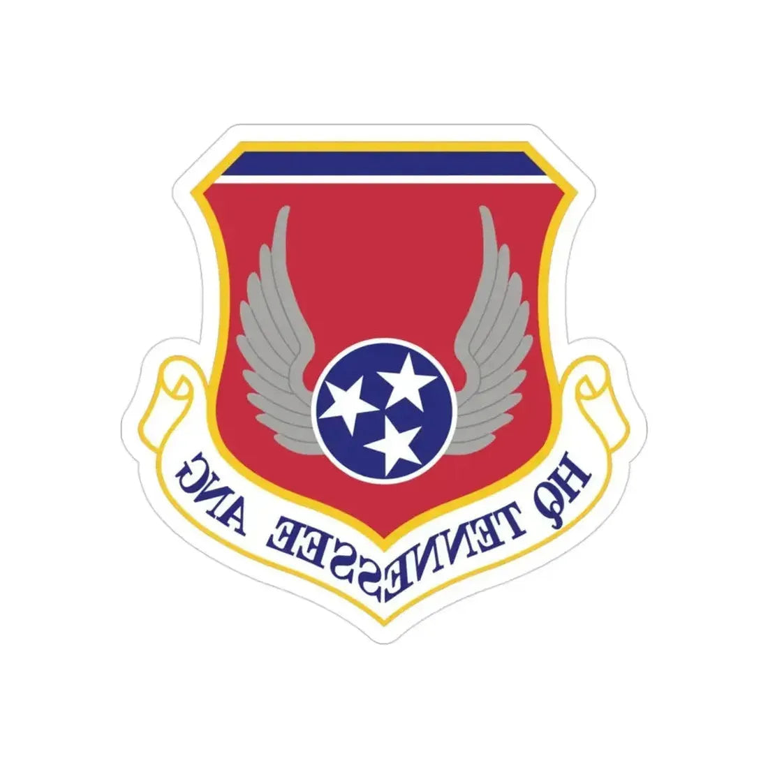HQ Tennessee Air National Guard (U.S. Air Force) REVERSE PRINT Transparent Die-Cut STICKER - The Sticker Space