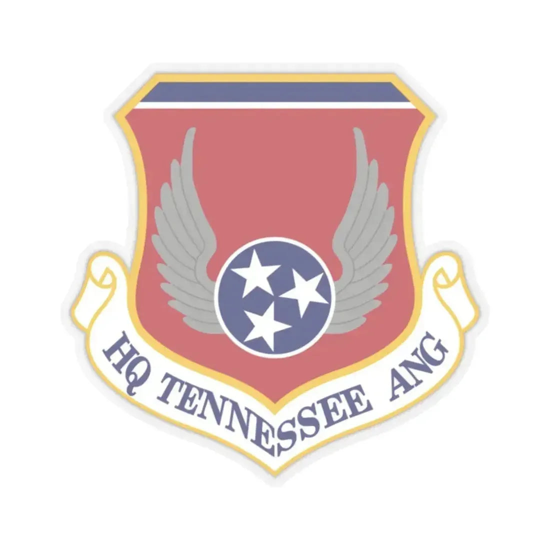 HQ Tennessee Air National Guard (U.S. Air Force) STICKER Vinyl Kiss-Cut Decal 2 Inch Transparent - The Sticker Space