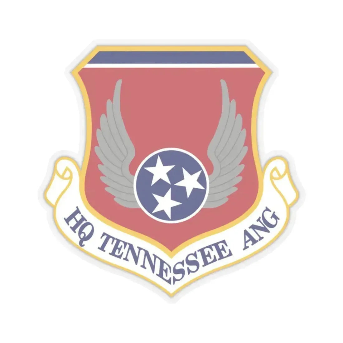 HQ Tennessee Air National Guard (U.S. Air Force) STICKER Vinyl Kiss-Cut Decal 3 Inch Transparent - The Sticker Space
