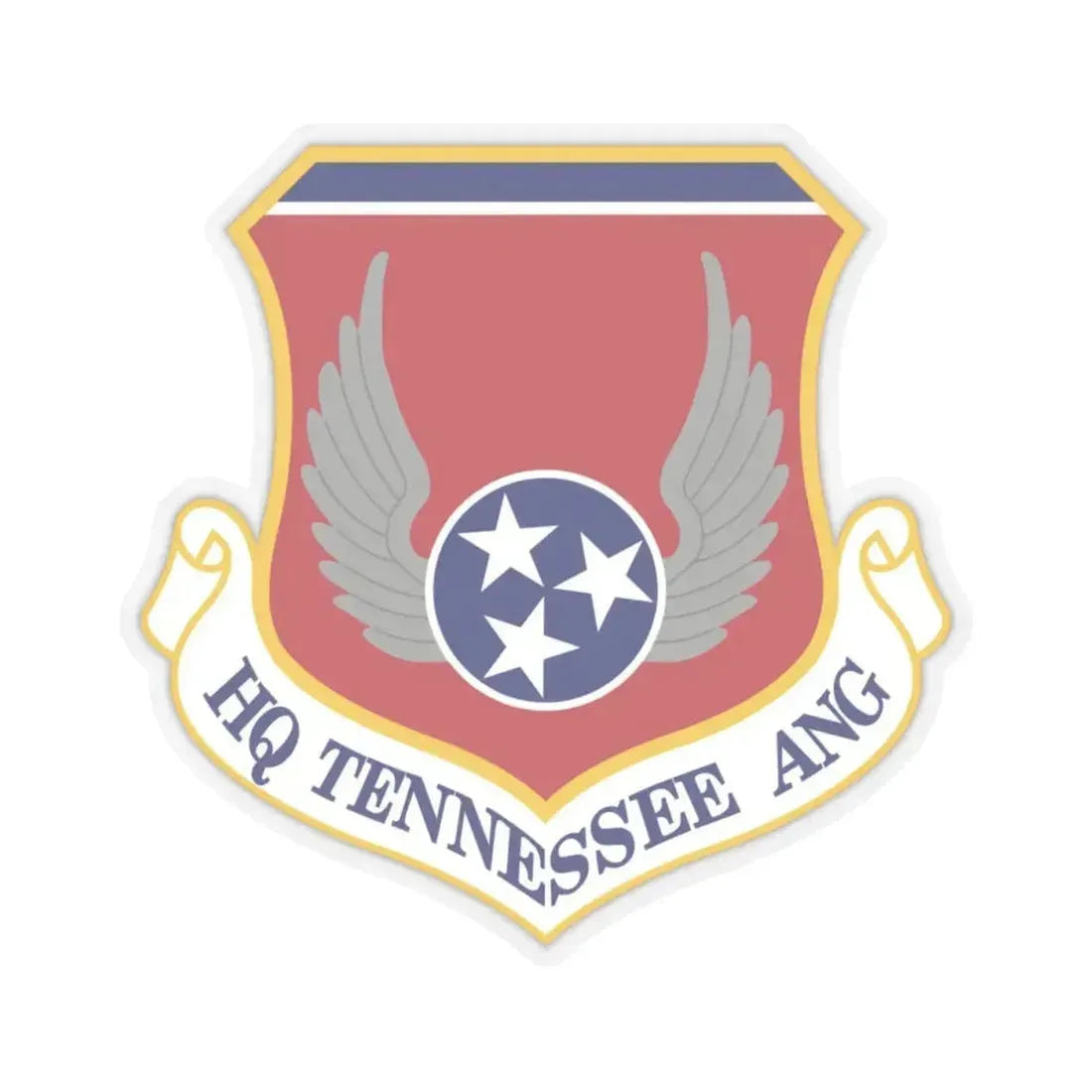 HQ Tennessee Air National Guard (U.S. Air Force) STICKER Vinyl Kiss-Cut Decal 4 Inch Transparent - The Sticker Space