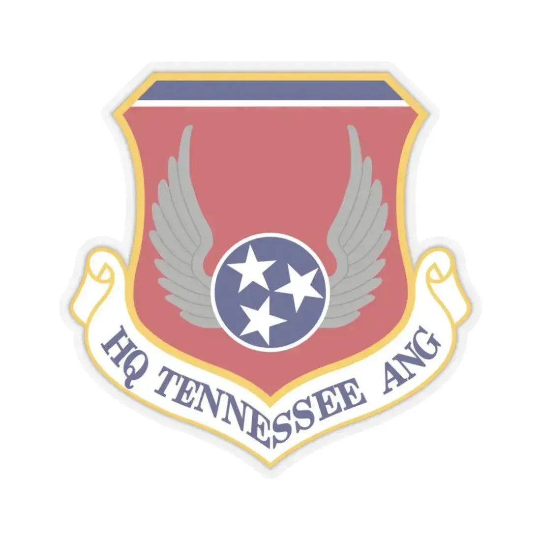 HQ Tennessee Air National Guard (U.S. Air Force) STICKER Vinyl Kiss-Cut Decal 6 Inch Transparent - The Sticker Space
