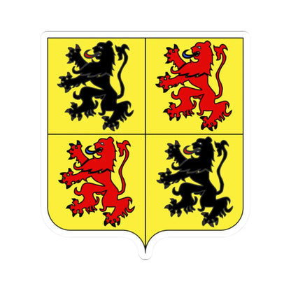 Héraldique Province BE Hainaut (Belgium) (Coat of Arms) STICKER Vinyl Kiss-Cut Decal 2 Inch White - The Sticker Space