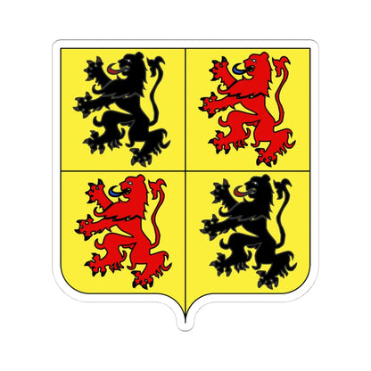 Héraldique Province BE Hainaut (Belgium) (Coat of Arms) STICKER Vinyl Kiss-Cut Decal 4 Inch White - The Sticker Space