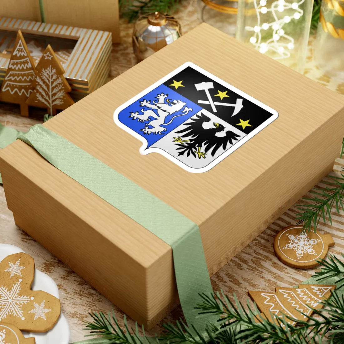 Héraldique Ville be La Calamine (Belgium) (Coat of Arms) STICKER Vinyl Kiss-Cut Decal - The Sticker Space