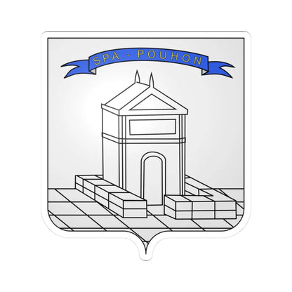 Héraldique Ville BE Spa (Belgium) (Coat of Arms) STICKER Vinyl Kiss-Cut Decal 3 Inch White - The Sticker Space
