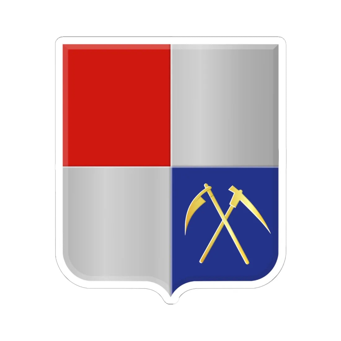 Héron wapen (Belgium) (Coat of Arms) STICKER Vinyl Kiss-Cut Decal 6 Inch White - The Sticker Space