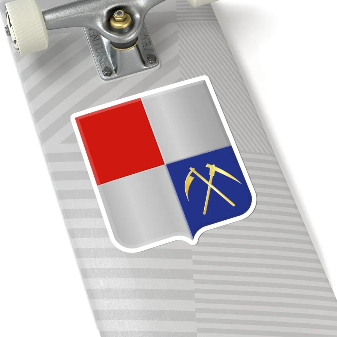 Héron wapen (Belgium) (Coat of Arms) STICKER Vinyl Kiss-Cut Decal - The Sticker Space