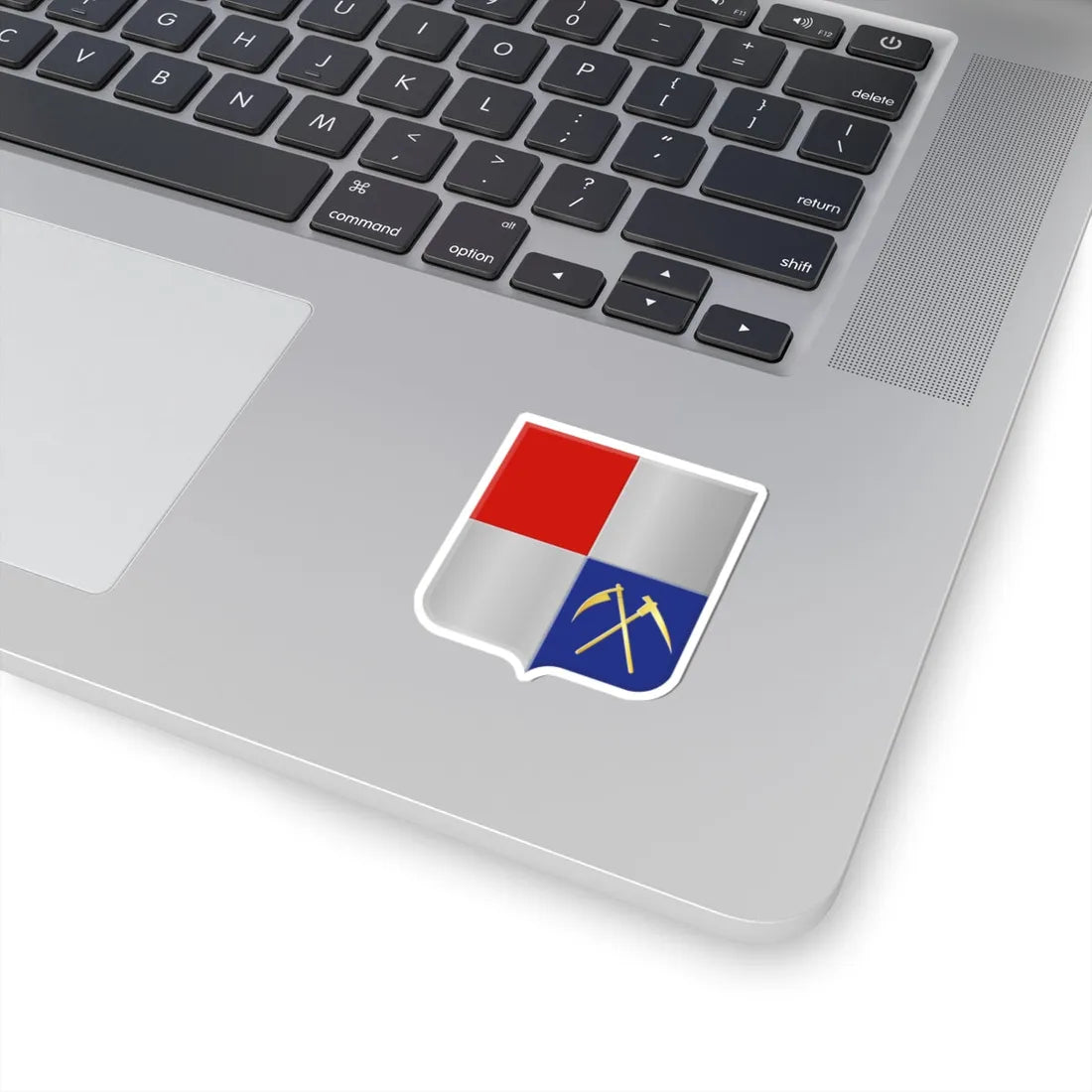 Héron wapen (Belgium) (Coat of Arms) STICKER Vinyl Kiss-Cut Decal - The Sticker Space
