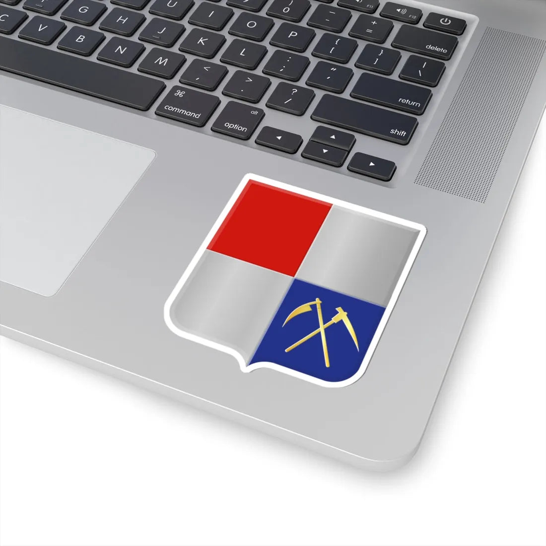 Héron wapen (Belgium) (Coat of Arms) STICKER Vinyl Kiss-Cut Decal - The Sticker Space