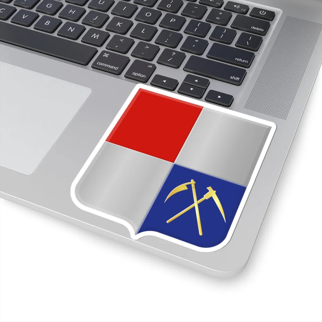 Héron wapen (Belgium) (Coat of Arms) STICKER Vinyl Kiss-Cut Decal - The Sticker Space