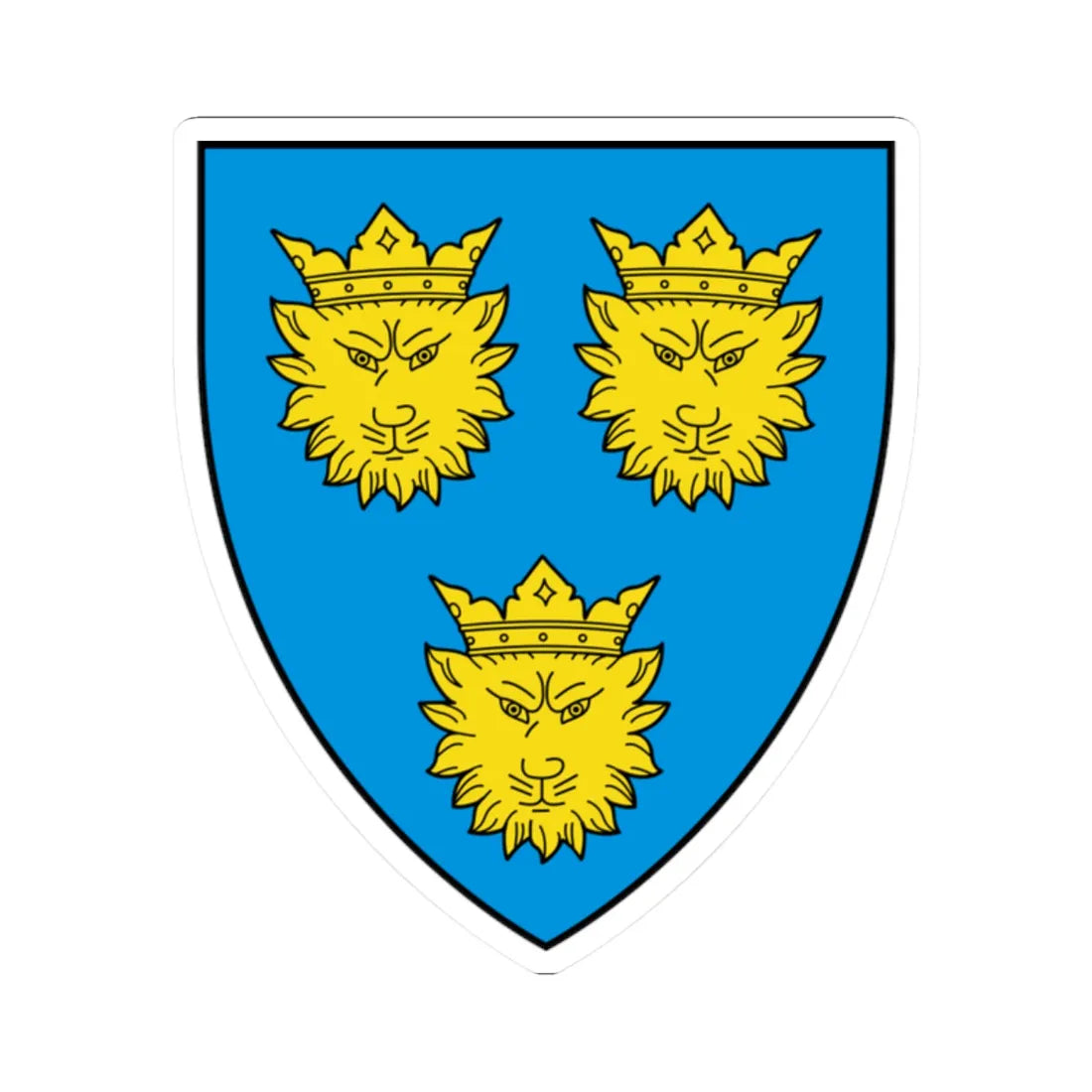 HRV Dalmatia COA (Croatia) (Coat of Arms) STICKER Vinyl Kiss-Cut Decal 2 Inch White - The Sticker Space
