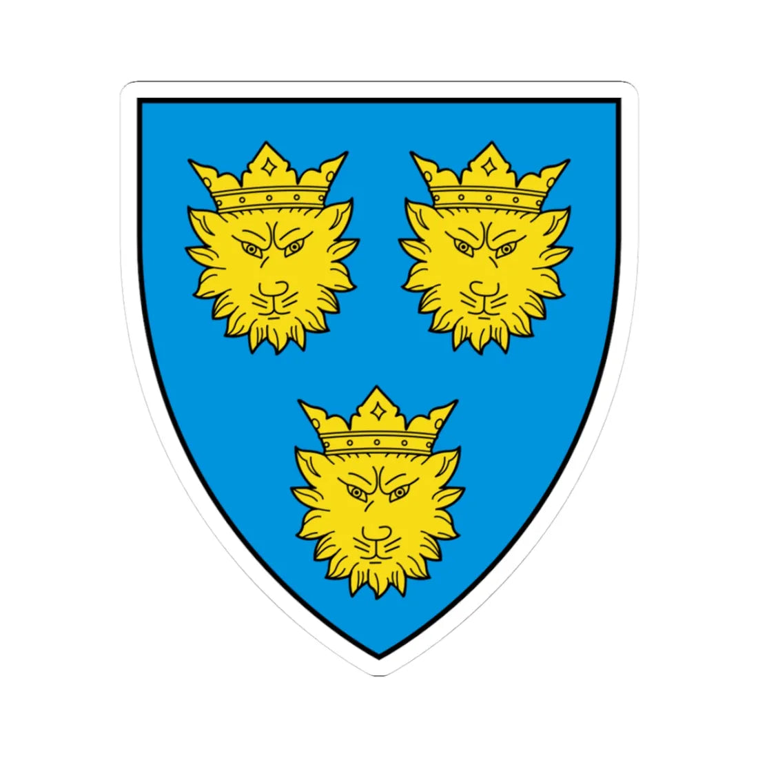 HRV Dalmatia COA (Croatia) (Coat of Arms) STICKER Vinyl Kiss-Cut Decal 3 Inch White - The Sticker Space