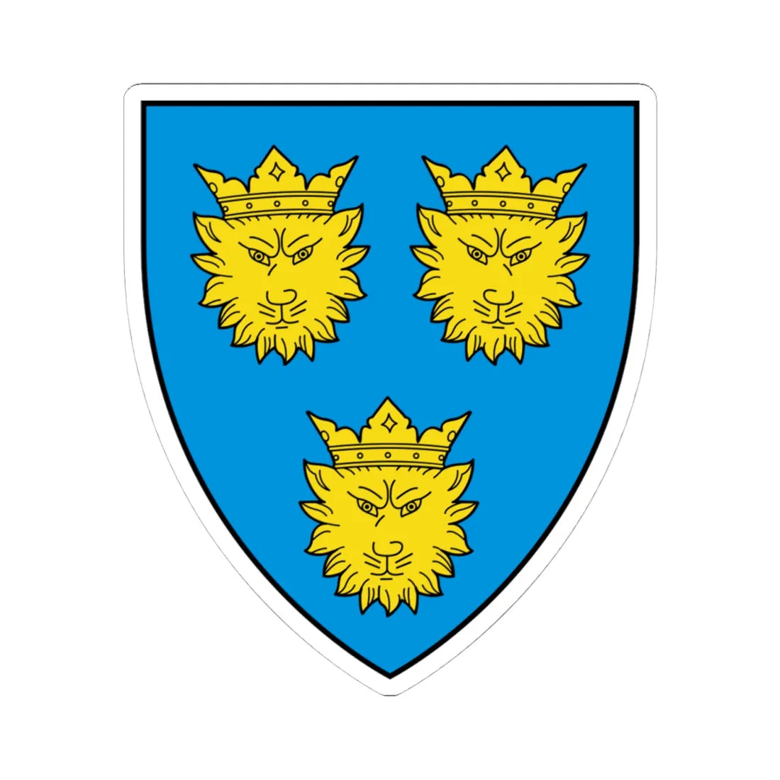 HRV Dalmatia COA (Croatia) (Coat of Arms) STICKER Vinyl Kiss-Cut Decal 4 Inch White - The Sticker Space