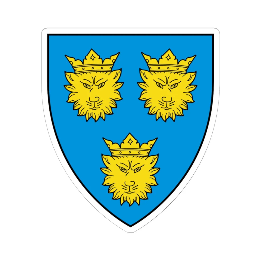 HRV Dalmatia COA (Croatia) (Coat of Arms) STICKER Vinyl Kiss-Cut Decal 6 Inch White - The Sticker Space