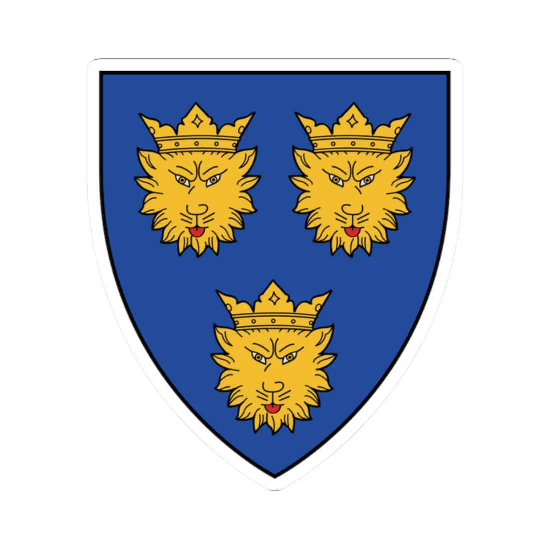 HRV Dalmatia COA langued gules (Croatia) (Coat of Arms) STICKER Vinyl Kiss-Cut Decal 2 Inch White - The Sticker Space