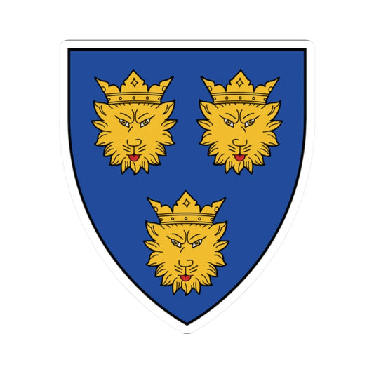 HRV Dalmatia COA langued gules (Croatia) (Coat of Arms) STICKER Vinyl Kiss-Cut Decal 2 Inch White - The Sticker Space