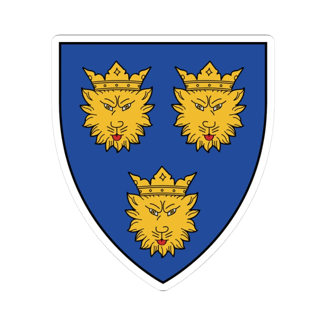 HRV Dalmatia COA langued gules (Croatia) (Coat of Arms) STICKER Vinyl Kiss-Cut Decal 3 Inch White - The Sticker Space