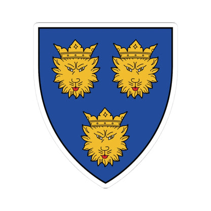 HRV Dalmatia COA langued gules (Croatia) (Coat of Arms) STICKER Vinyl Kiss-Cut Decal 3 Inch White - The Sticker Space