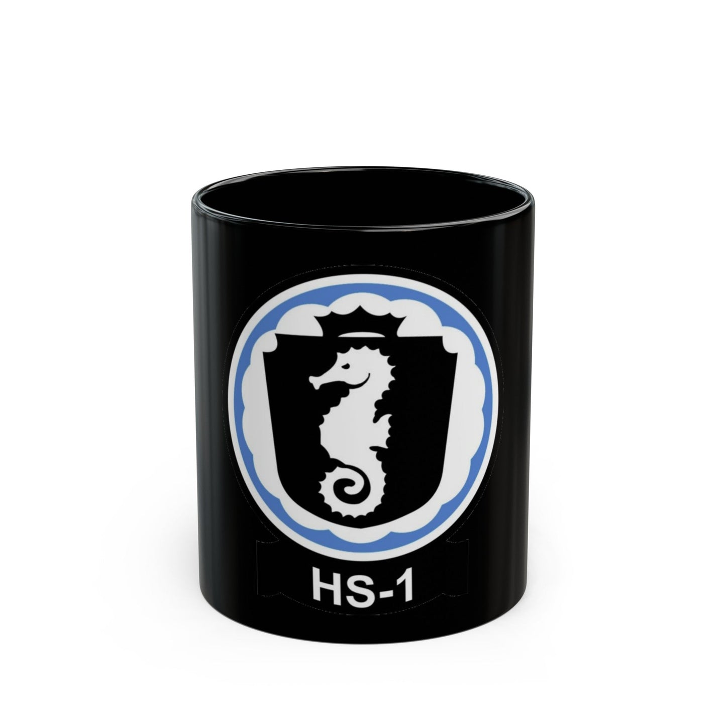 HS 1 Helicopter Anti Submarine Squadron 1 (U.S. Navy) Black Coffee Mug-11oz-The Sticker Space