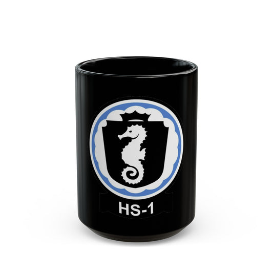 HS 1 Helicopter Anti Submarine Squadron 1 (U.S. Navy) Black Coffee Mug-15oz-The Sticker Space