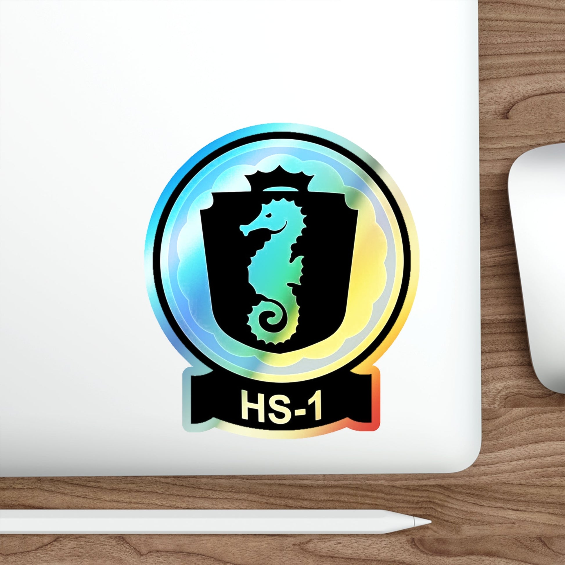 HS 1 Helicopter Anti Submarine Squadron 1 (U.S. Navy) Holographic STICKER Die-Cut Vinyl Decal-The Sticker Space