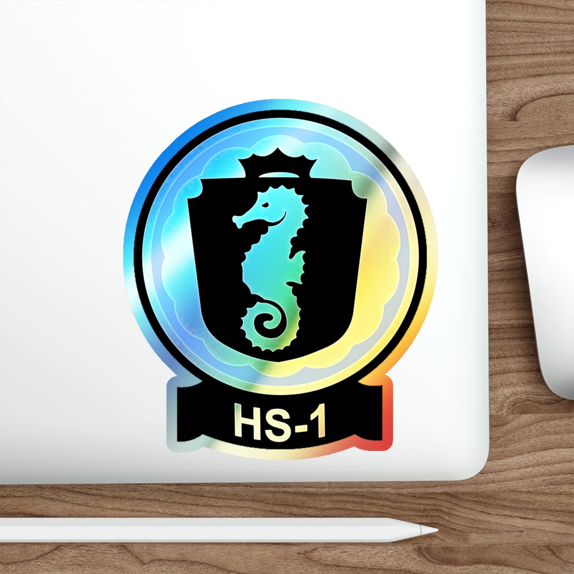 HS 1 Helicopter Anti Submarine Squadron 1 (U.S. Navy) Holographic STICKER Die-Cut Vinyl Decal-The Sticker Space