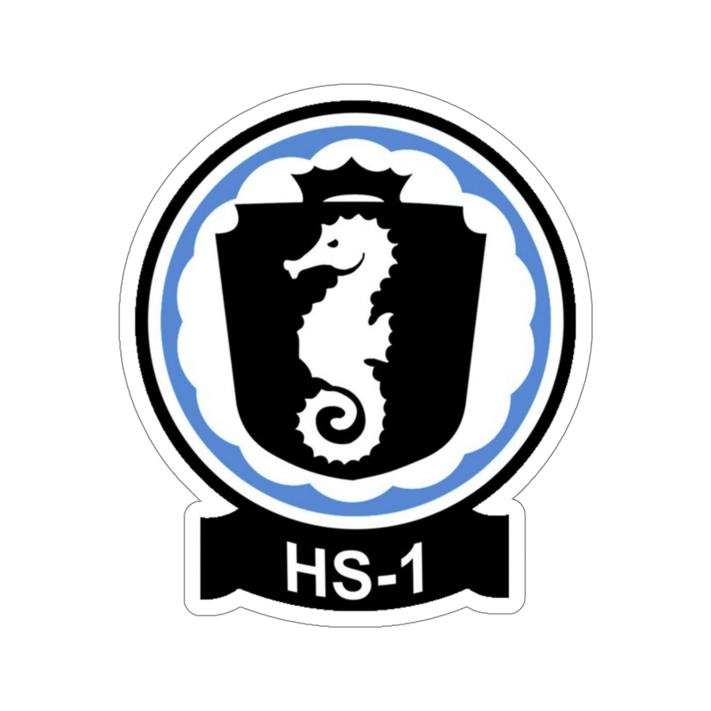 HS 1 Helicopter Anti Submarine Squadron 1 (U.S. Navy) STICKER Vinyl Die-Cut Decal-4 Inch-The Sticker Space