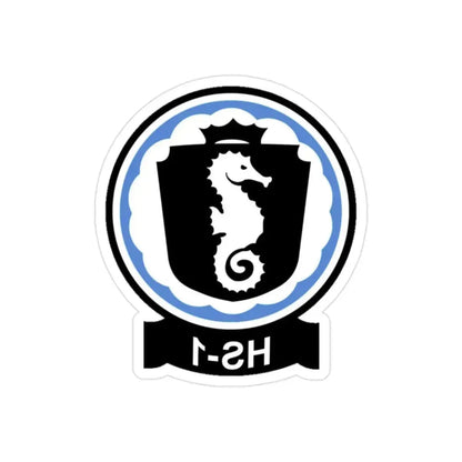 HS 1 Helicopter Anti Submarine Squadron 1 (U.S. Navy) REVERSE PRINT Transparent Die-Cut STICKER 2 Inch Die-Cut Transparent - The Sticker Space