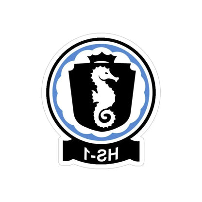 HS 1 Helicopter Anti Submarine Squadron 1 (U.S. Navy) REVERSE PRINT Transparent Die-Cut STICKER 6 Inch Die-Cut Transparent - The Sticker Space