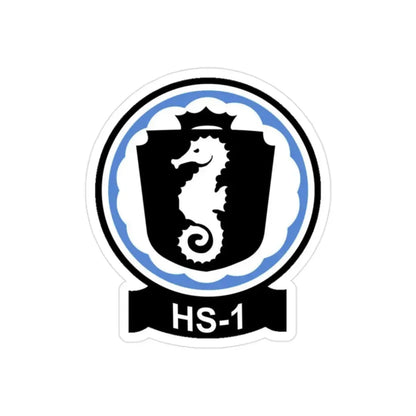 HS 1 Helicopter Anti Submarine Squadron 1 (U.S. Navy) Transparent STICKER Die-Cut Vinyl Decal 2 Inch Transparent - The Sticker Space