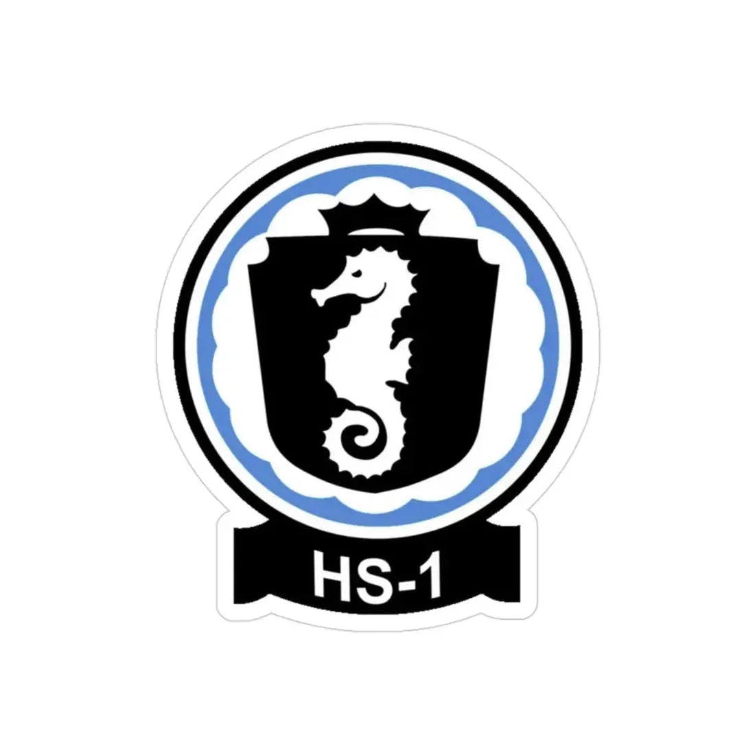 HS 1 Helicopter Anti Submarine Squadron 1 (U.S. Navy) Transparent STICKER Die-Cut Vinyl Decal 3 Inch Transparent - The Sticker Space