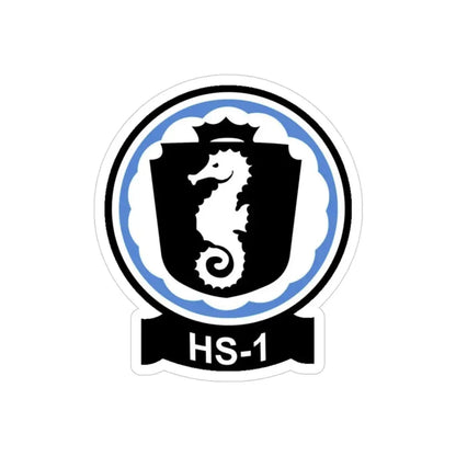 HS 1 Helicopter Anti Submarine Squadron 1 (U.S. Navy) Transparent STICKER Die-Cut Vinyl Decal 3 Inch Transparent - The Sticker Space