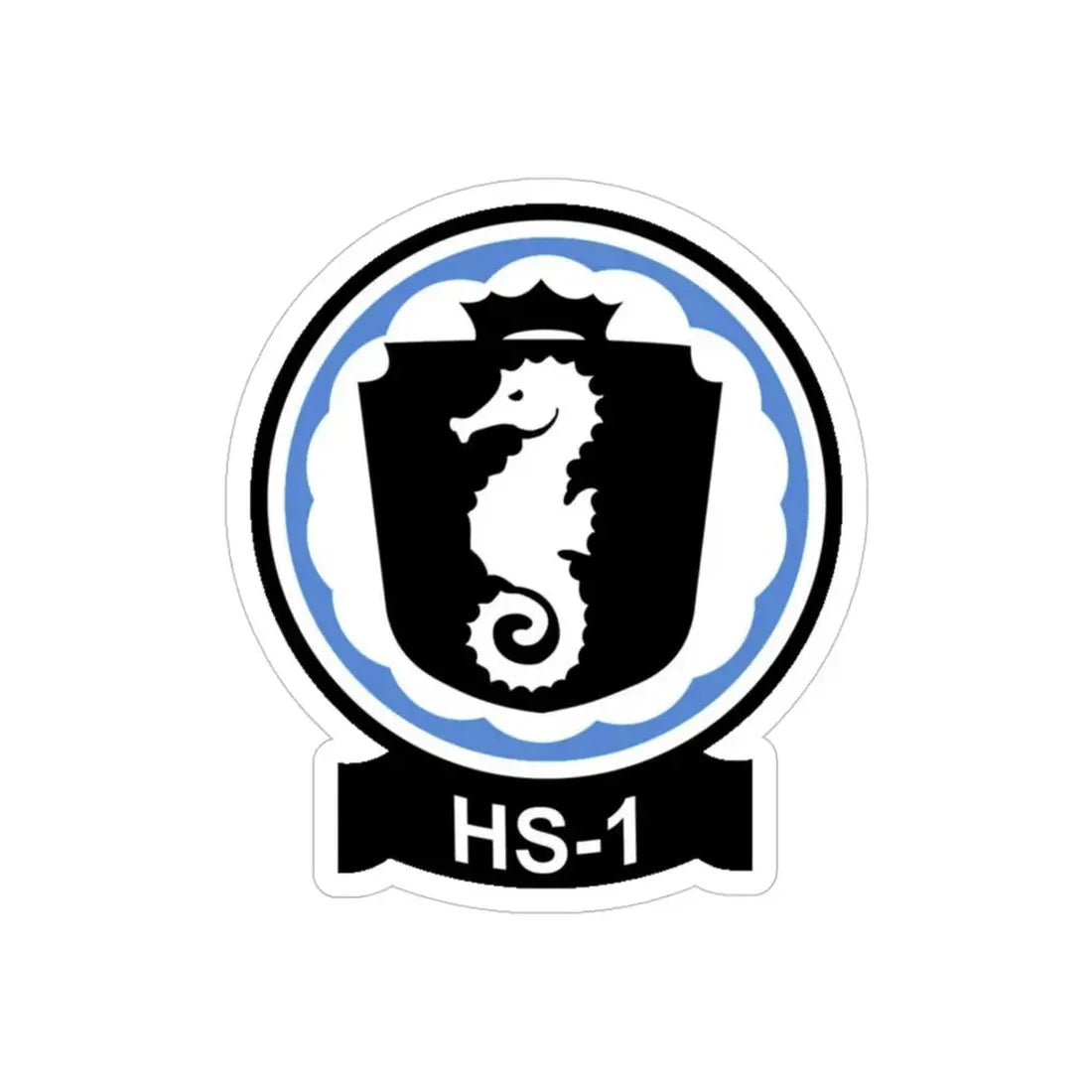 HS 1 Helicopter Anti Submarine Squadron 1 (U.S. Navy) Transparent STICKER Die-Cut Vinyl Decal 4 Inch Transparent - The Sticker Space