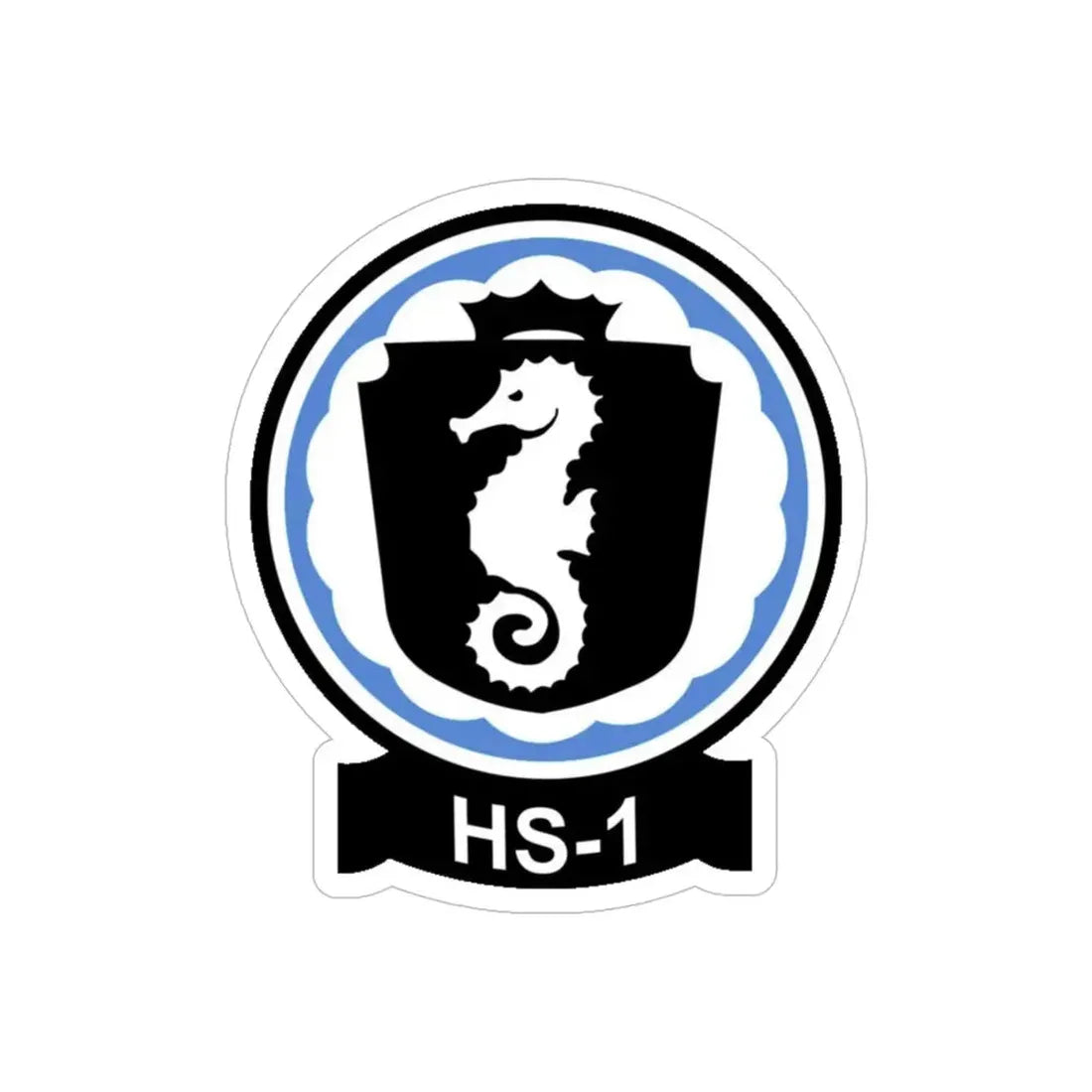 HS 1 Helicopter Anti Submarine Squadron 1 (U.S. Navy) Transparent STICKER Die-Cut Vinyl Decal 5 Inch Transparent - The Sticker Space