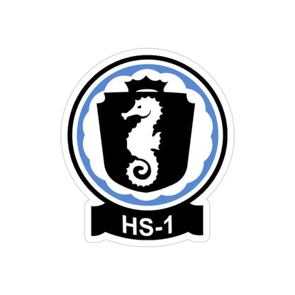 HS 1 Helicopter Anti Submarine Squadron 1 (U.S. Navy) Transparent STICKER Die-Cut Vinyl Decal 5 Inch Transparent - The Sticker Space